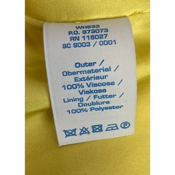 Boden Yellow Pleated Sheath Dress UK 16L US12L Knee Length NWT - Picture 12 of 12